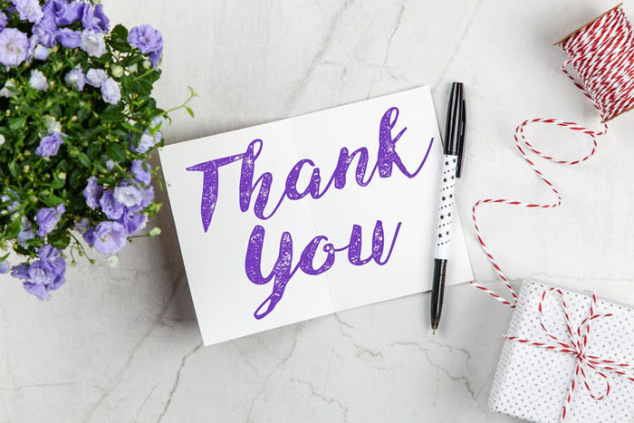thank you note etiquette